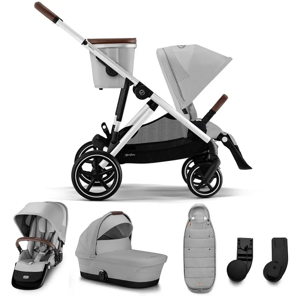 Cybex Cybex Gazelle S 5in1 SetEinzel- oder GeschwisterwagenLava Grey