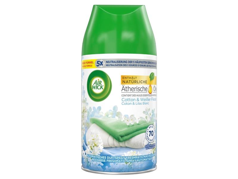 Air Wick Freshmatic Nachfüller Cotton & Weisser Flieder Geruchsneutralisation und frischer Duft mit ätherischen Ölen