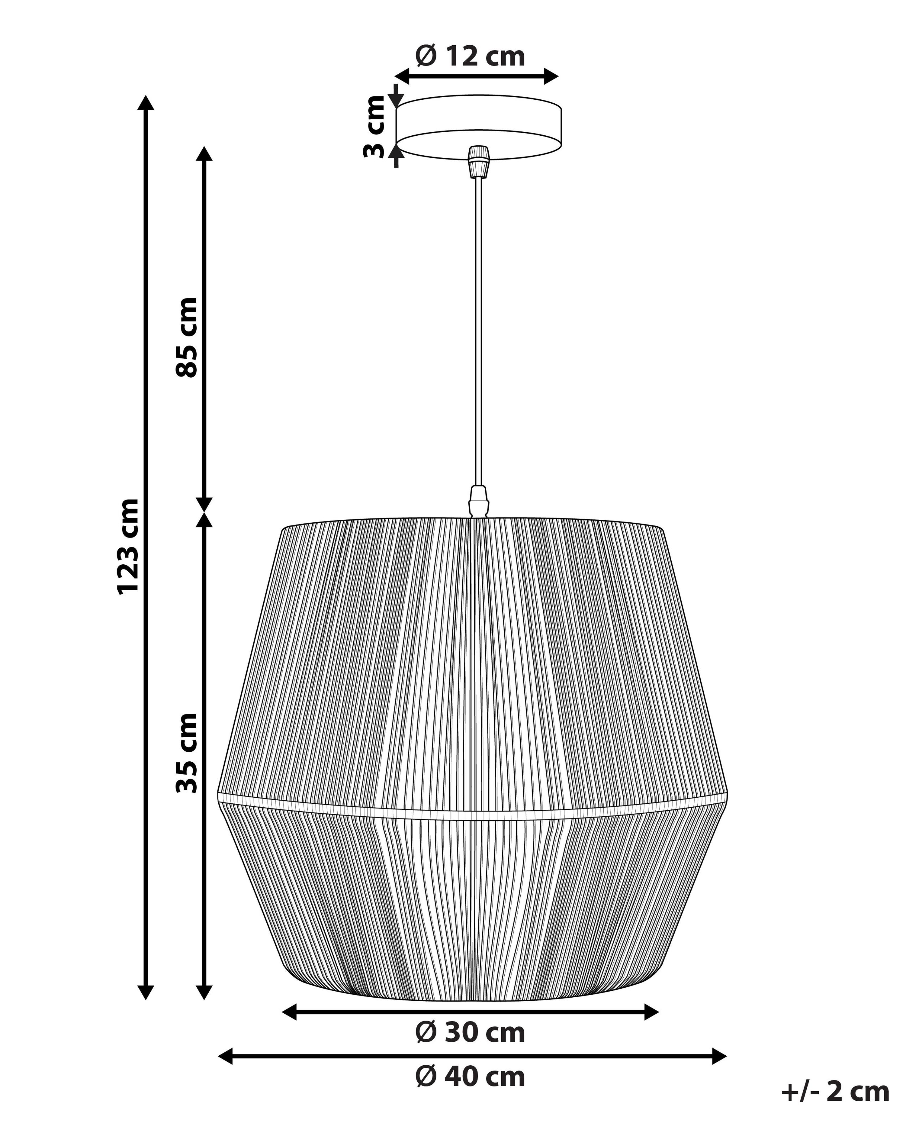 Hanglamp GWERU Papierkoord Zwart