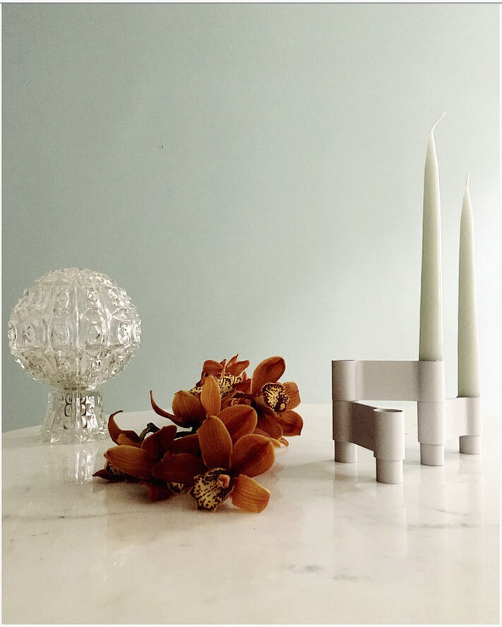 Studio About LINK, CANDLE HOLDER, MATT ALUMINIUM, 11060M 223