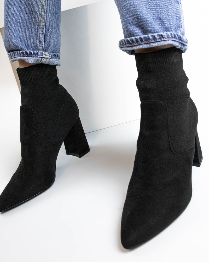 Steve Madden Purify Enkellaarsjes  - zwart