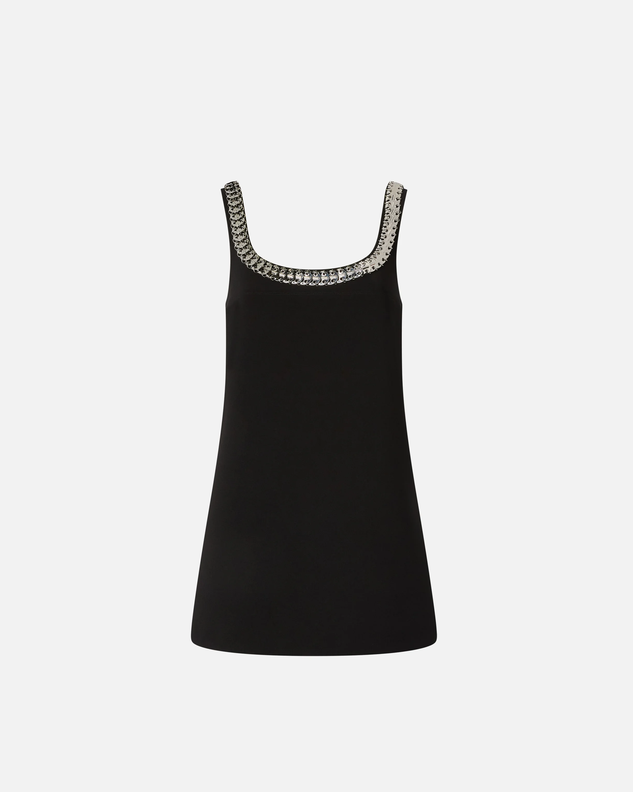 Mini-robe débardeur à broderie brillante | Noir
