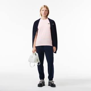 T-shirt femme loose fit Lacoste à rayures en jersey de coton T-Shirts - Rose - Lacoste - Femme