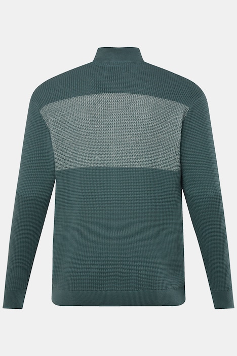 Men+ Strickjacke, Stehkragen, Zipper, bis 8 XL