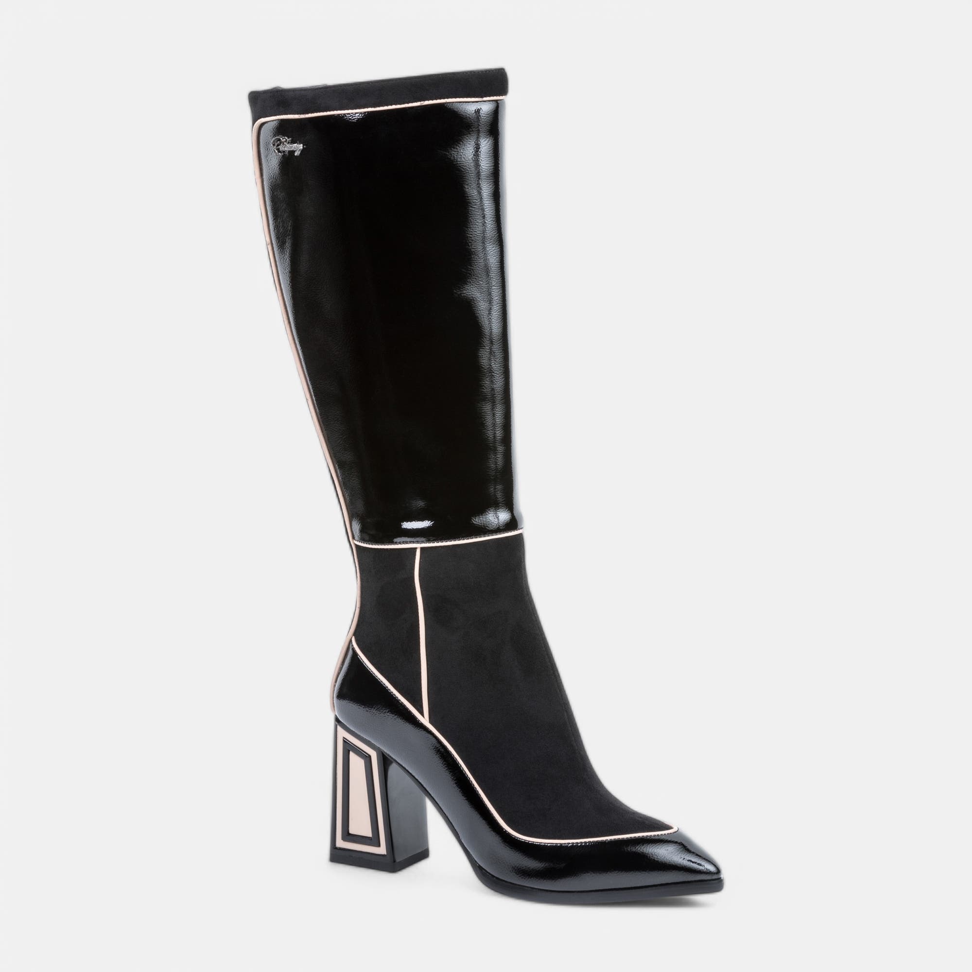 Bottes à talon Femme noir vernis