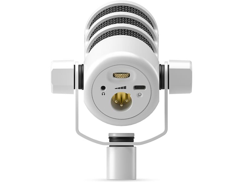 Rode Mikrofon PodMic USB, Weiss Vielseitiges, dynamisches Broadcast-Mikrofon