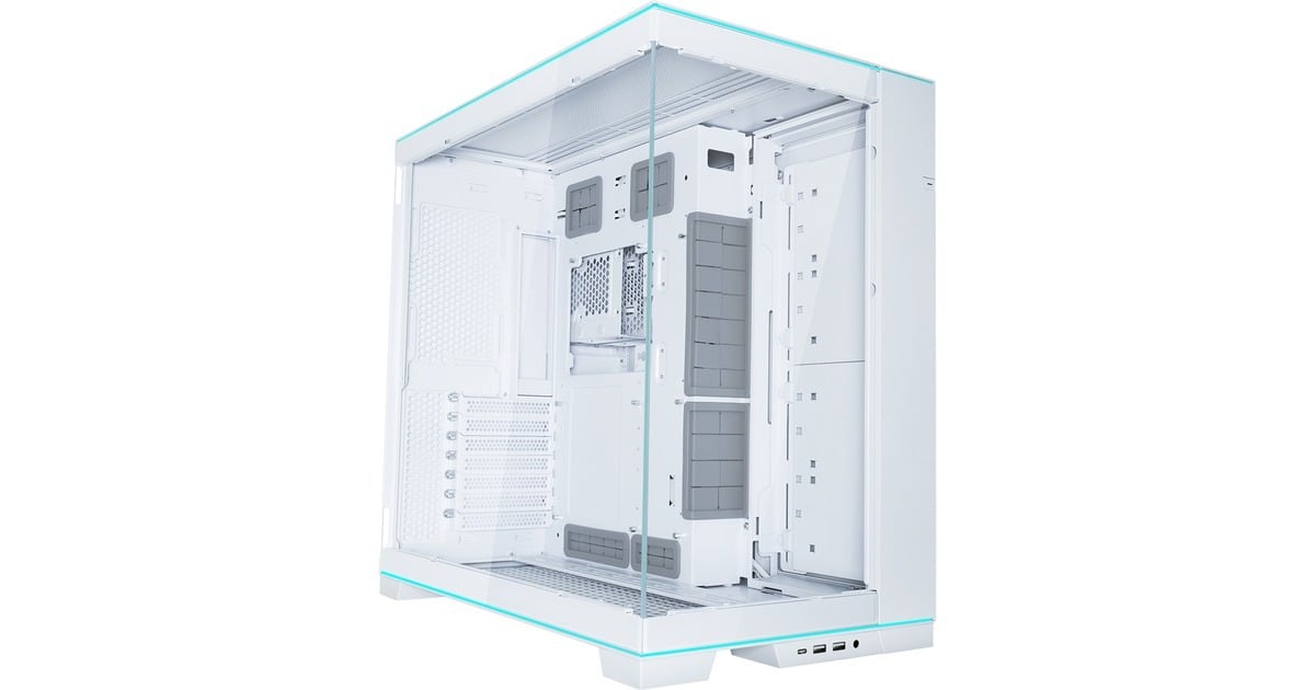 Lian LiO11 Dynamic EVO RGB midi tower behuizing  (Wit | 2x USB-A | 1x USB-C | RGB | Tempered Glass)