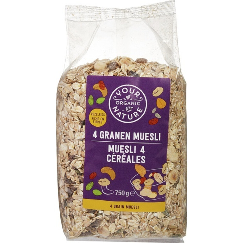 Your Organic Nature Muesli 4 Granen500 gr
