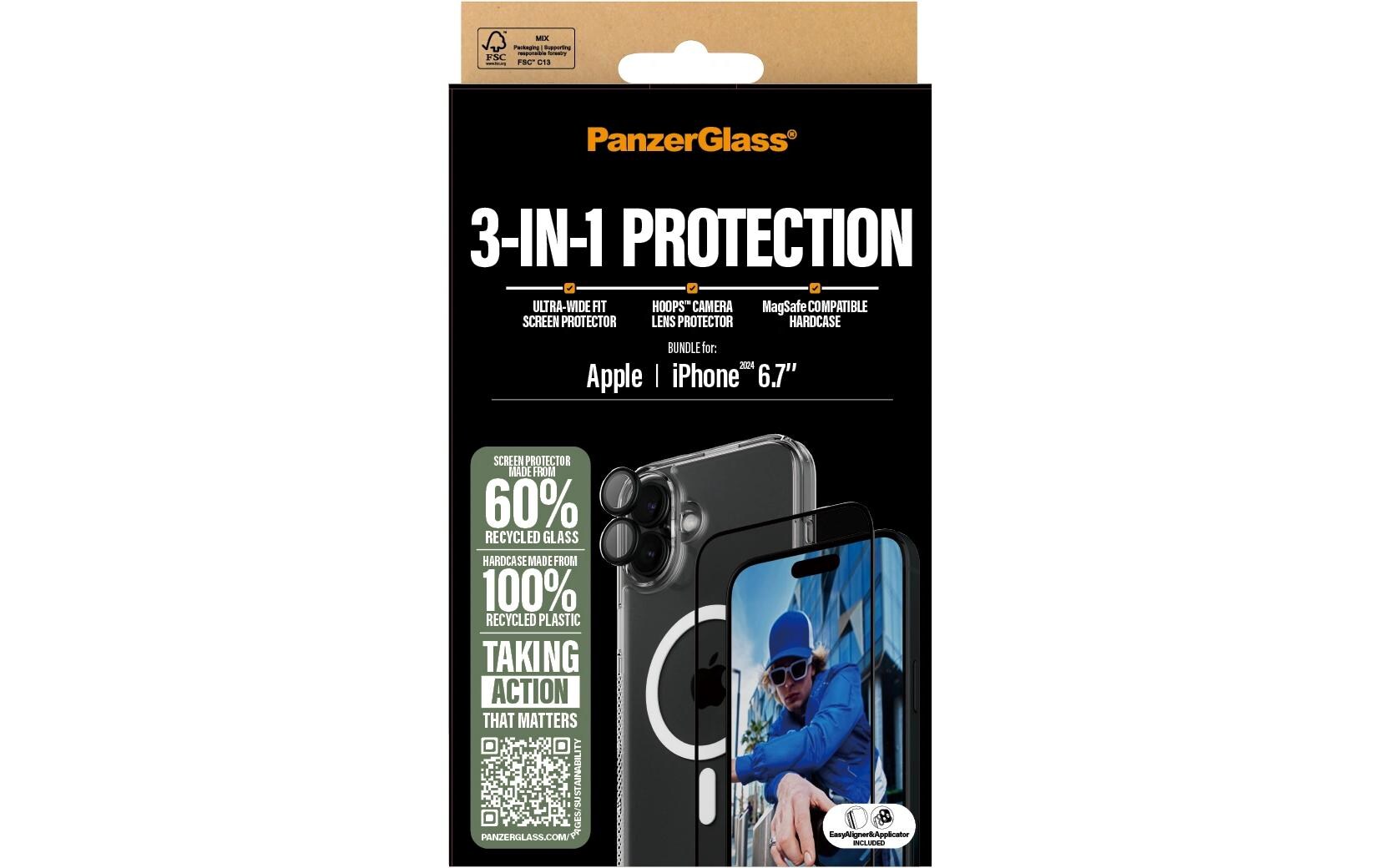 3-in-1 Protection Bundle iPhone 16 Plus3-in-1 Set für das Apple iPhone 16 Plus
