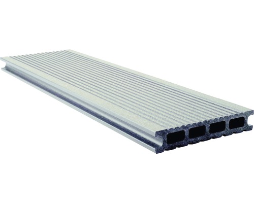 Konsta WPC terrasplanken Futura holle kamerprofiel geborsteld 26x145 mm (verkoop per meter van 1,00 m tot max. 6,00 m) grijs