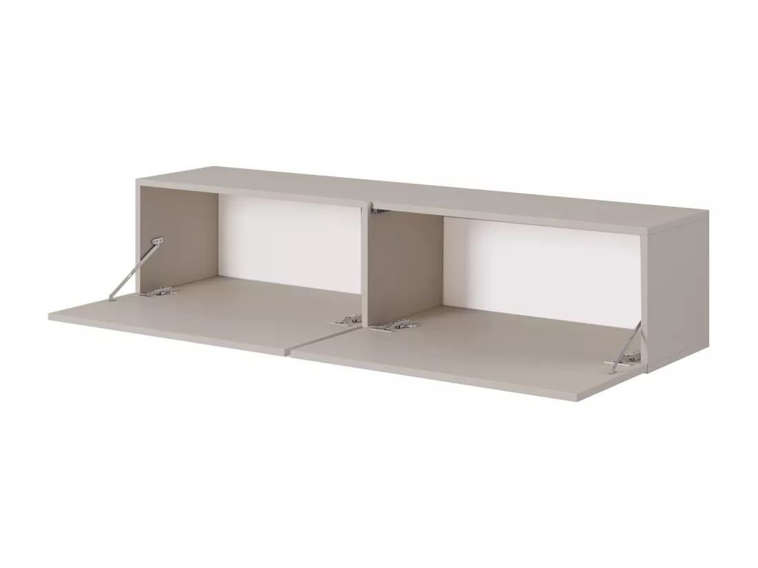 Meuble TV - 140 cm - taupe (gris-beige) - BISIRA