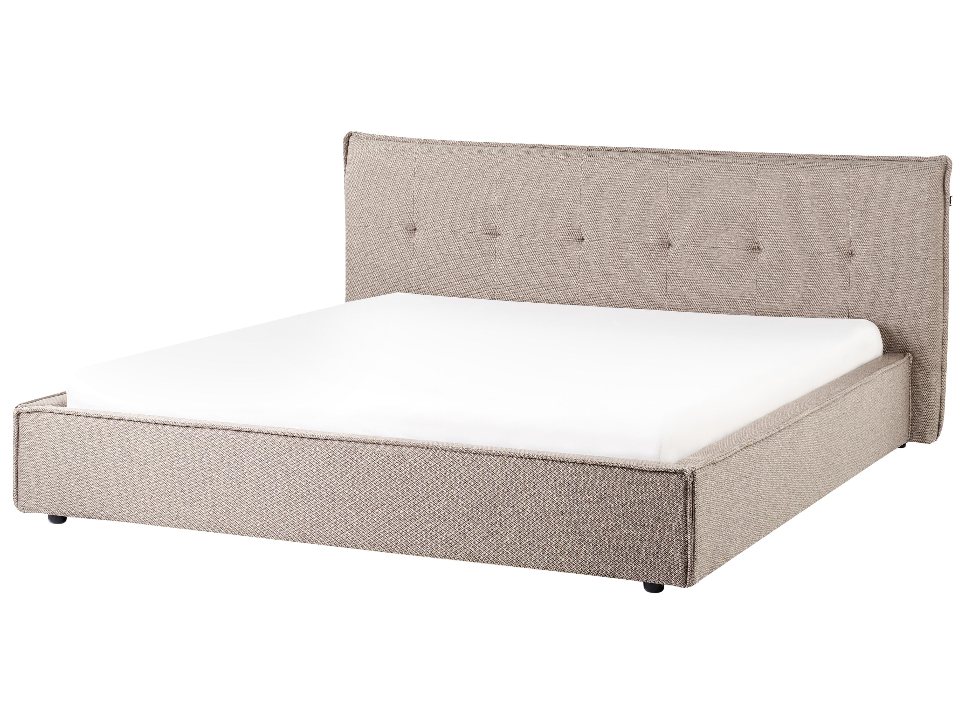 Bed Kunstlinnen LESTRE 180 x 200 cm Taupe