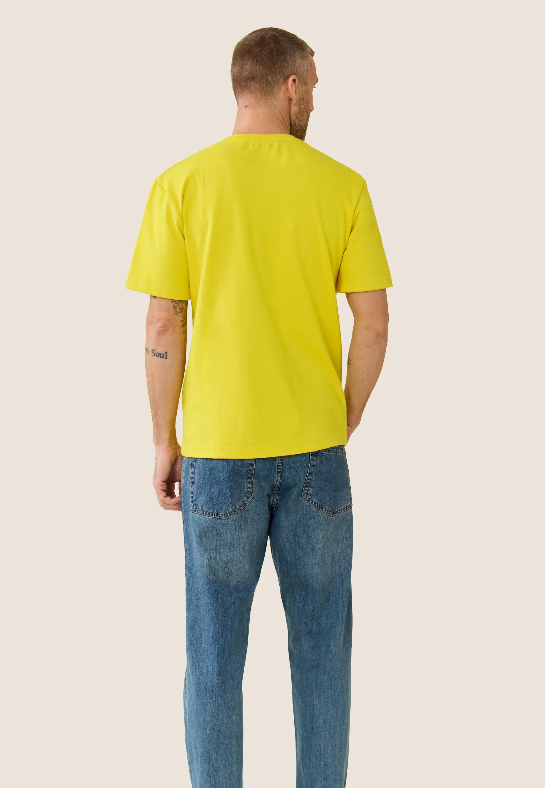 T-shirt Homme en coton-Sasha Jaune Soleil