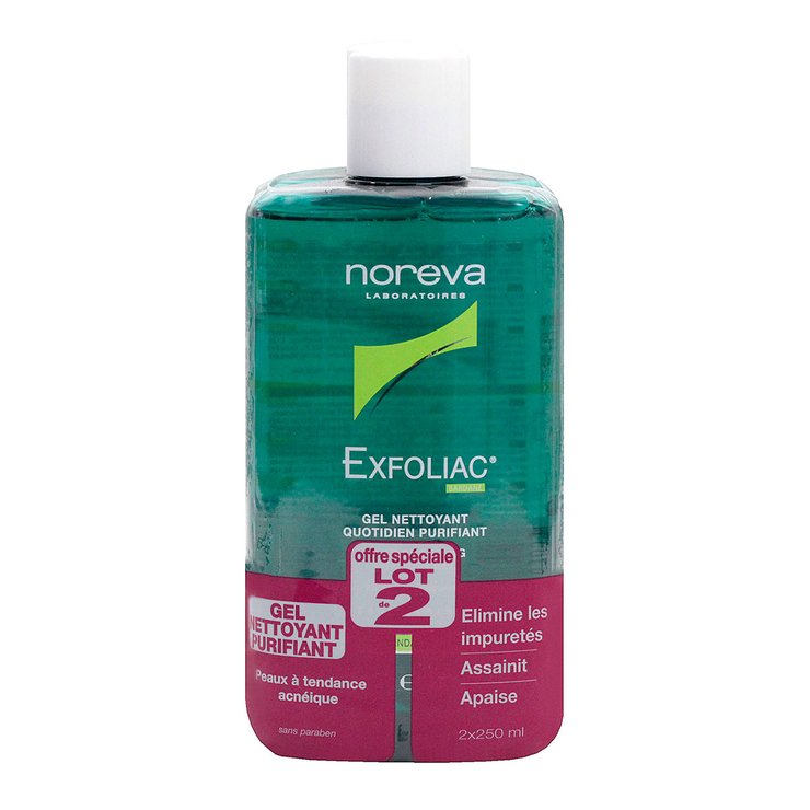 Exfoliac gel nettoyant purifiant 2x250ml