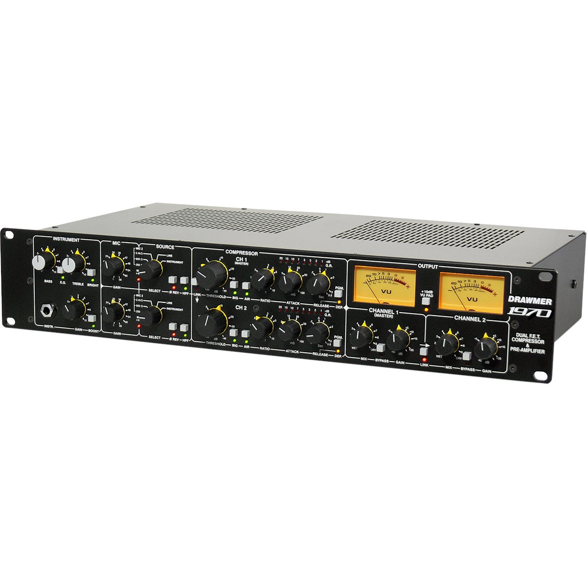Drawmer 1970 tweekanaals FET compressor en preamp