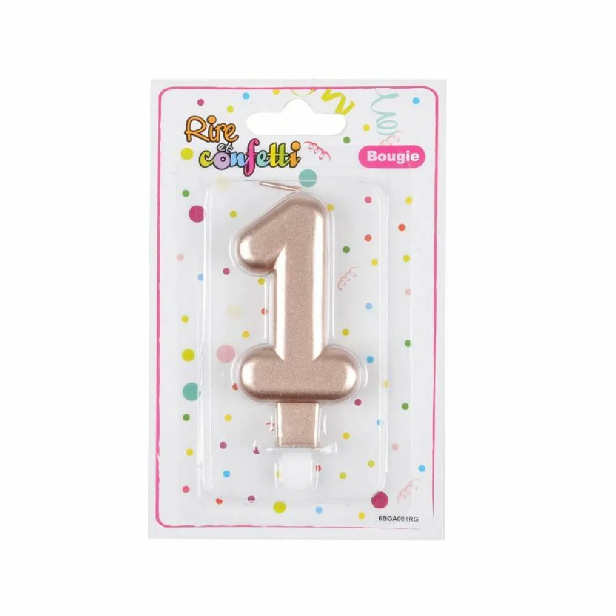 Paris Prix Bougie Anniversaire Chiffre 1 Rose Gold