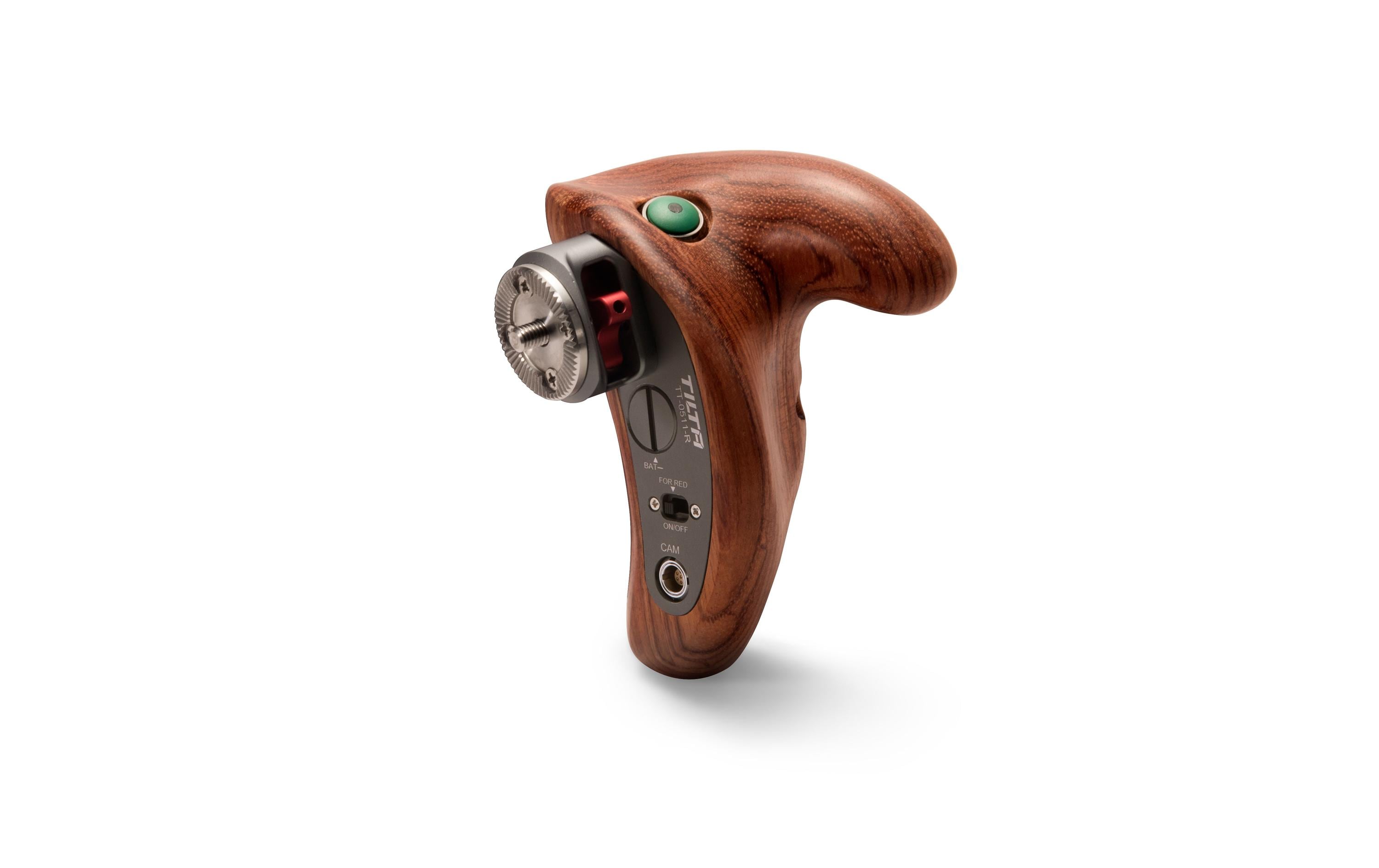 TT-0511-R-AM Rechter Holzhandgriff 2.0<br>Rechter Holzhandgriff 2.0 mit R/S-Taste, ARRI Alexa mini