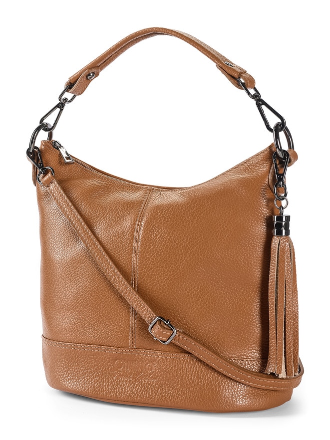 Lederhandtasche Standfest