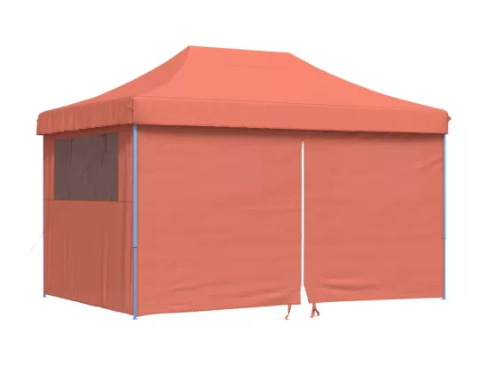 Tente de réception pliable escamotable avec 4 parois latérales