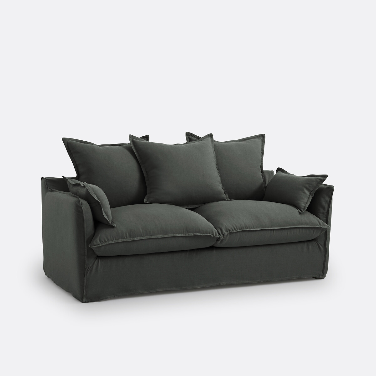 LA REDOUTE INTERIEURS<br>Slaapbank H14 cm, gekreukt linnen, Odna