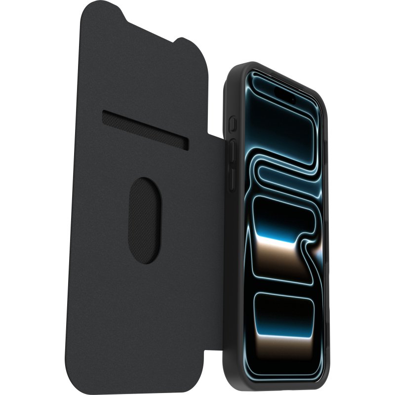 OtterBox React Folio MagSafe Series pour Apple iPhone 17 Pro Max, noir Crystal, transparente/noir