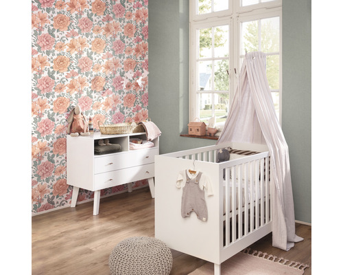 Vliesbehang 252835 Bambino XIX effen salie