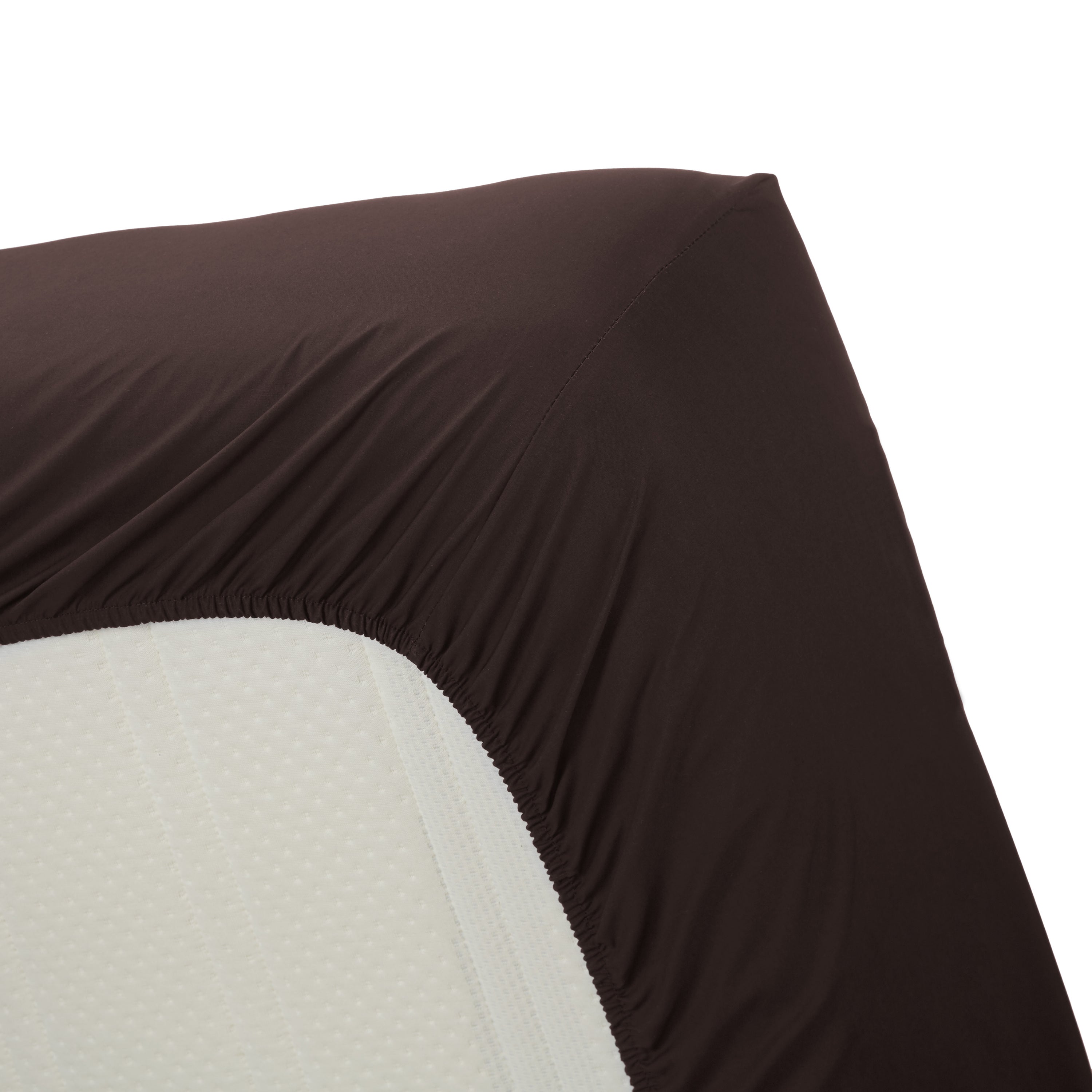 Ambiante Cotton Uni Hoeslaken 140 x 200 cm - Bruin