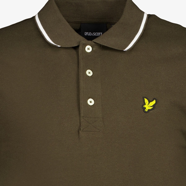 Lyle & Scott heren polo kaki groen