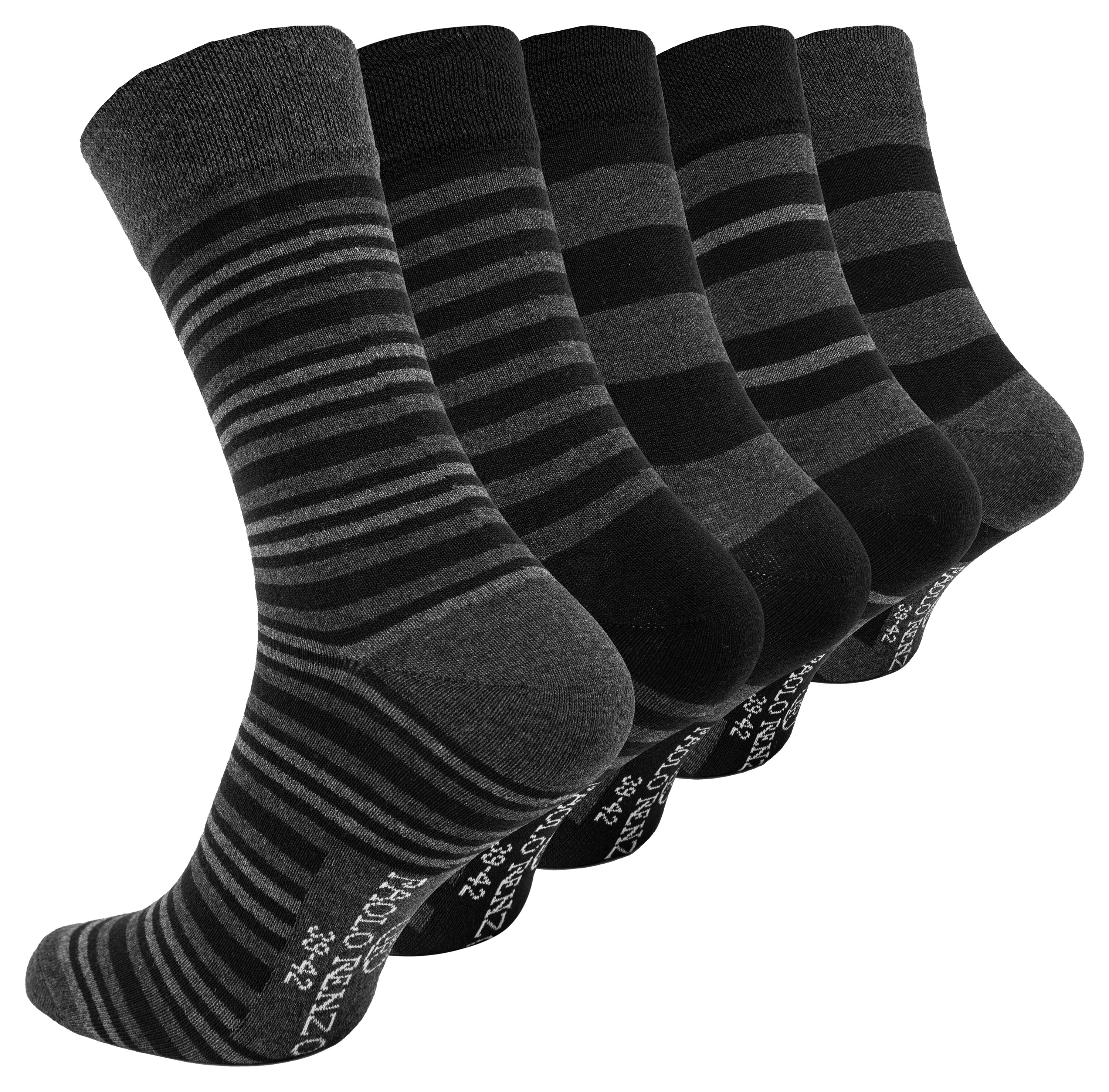 Paolo Renzo® Business Socke gemustert 15 Paar - Größe 43/46