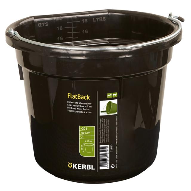 Voer- En Wateremmer Kerbl Flatback Zwart