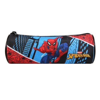 Trousse ronde Spiderman - 1 compartiment - bleu - Bagtrotter