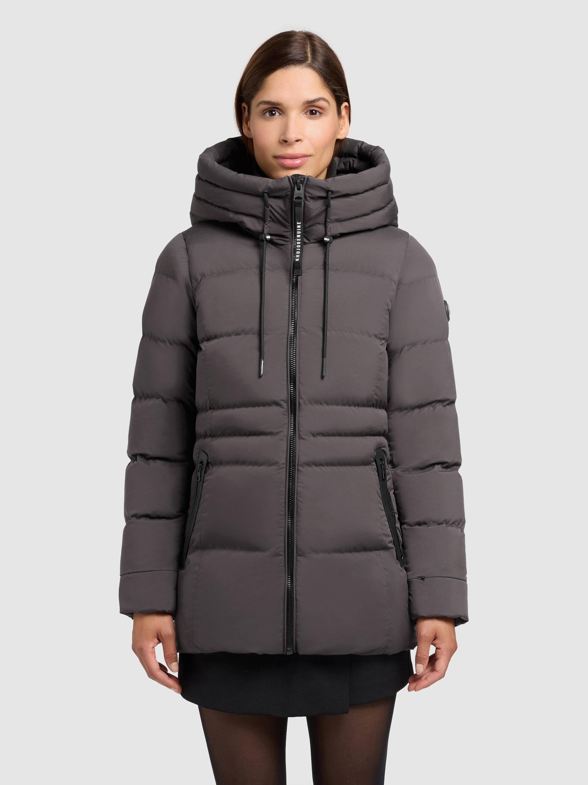 khujo Steppjacke »MATLA« mit Kapuze Reissverschlusstaschen mit Fleecefutter, eine Ärmeltasche