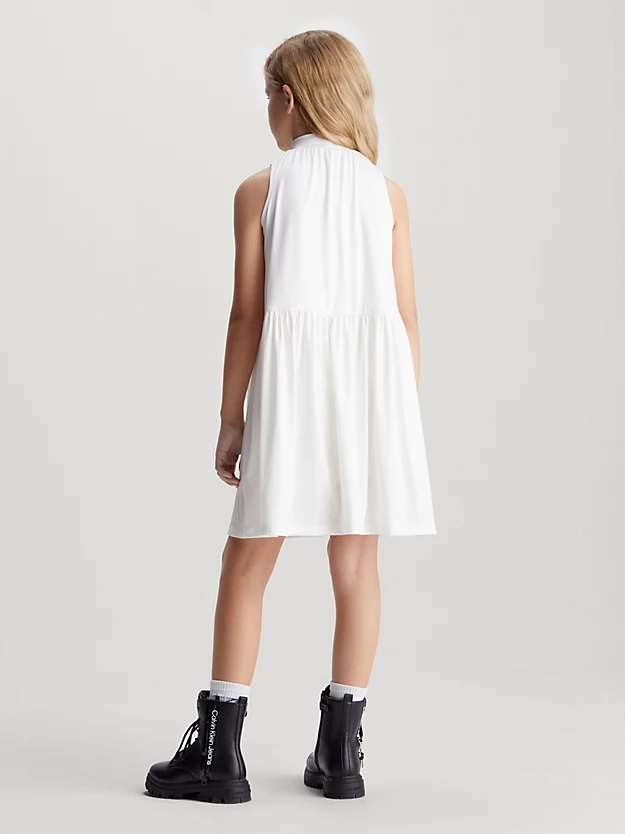 Vestido evasê em jérsei iridescente