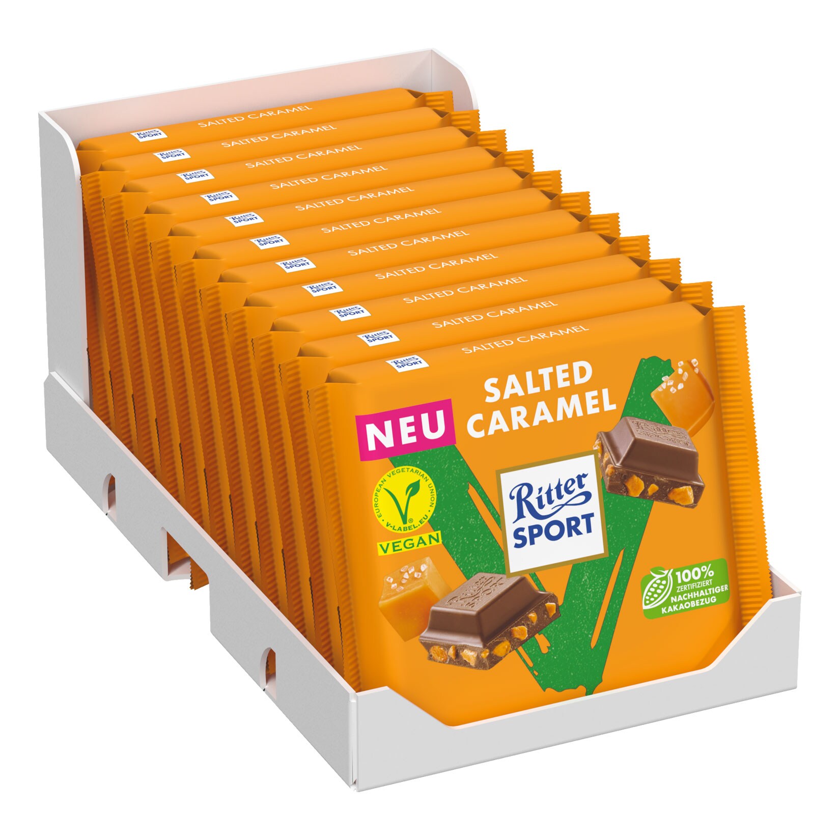 Ritter Sport Vegan Salted Caramel 100 g, 11er Pack