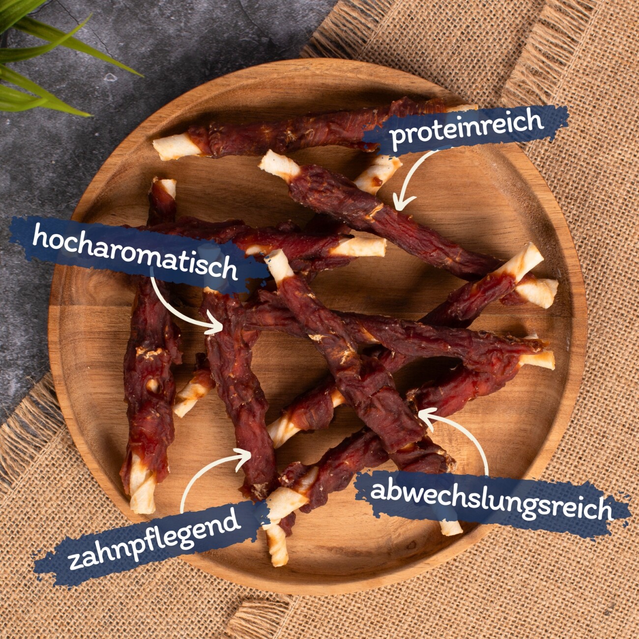 Lyra Pet Kaurollen m. Entenbruststreifen 1 kg