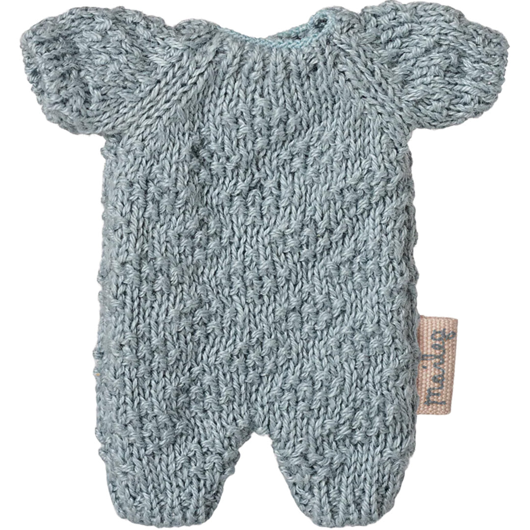 maileg poppenkleding gebreid pakje blue - knuffelkonijn - micro
