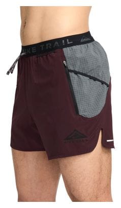 Short Nike Trail Second Sunrise 5in Rouge/Gris Homme