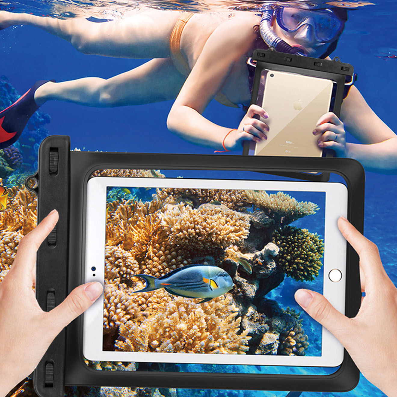 Onamaste Protection waterproof ipad/ipad mini noir