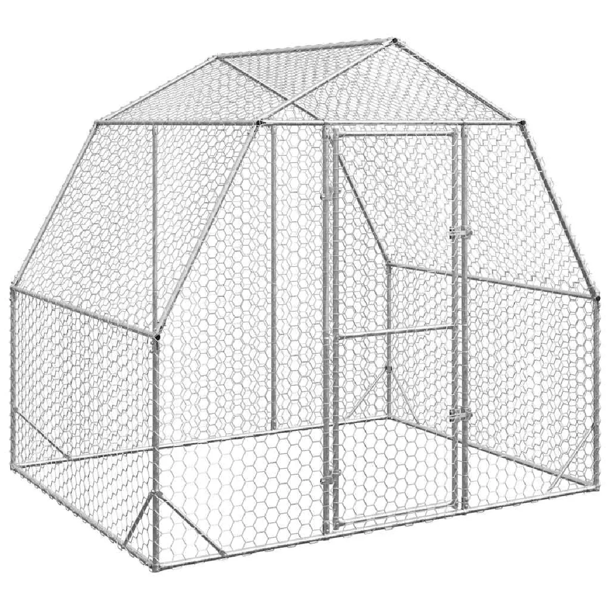 vidaXL Poulailler 2,5x2x2,25 m acier galvanisé