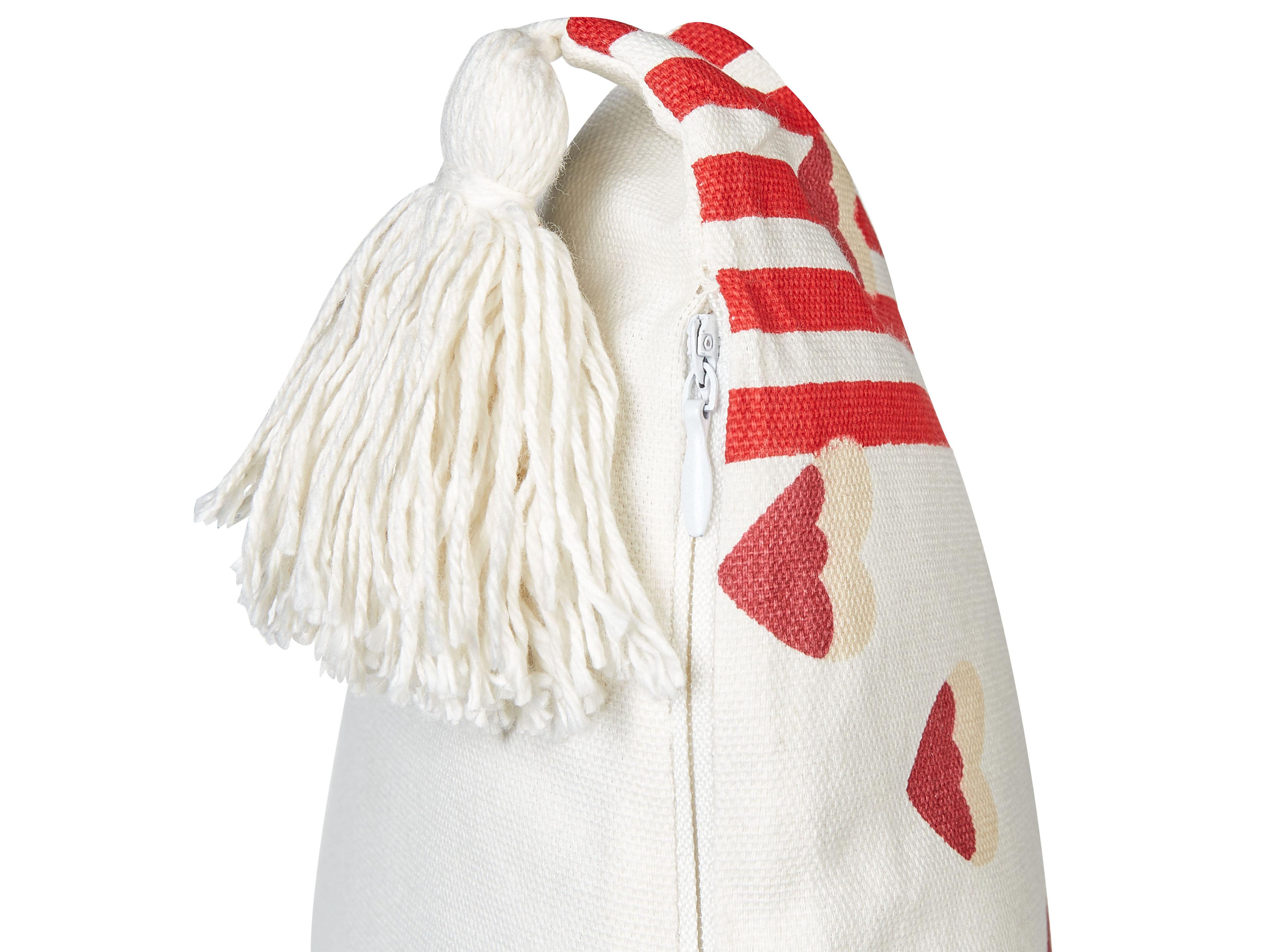 Set van 2 sierkussens BANKSIA Katoen 45 x 45 cm Rood gestreept