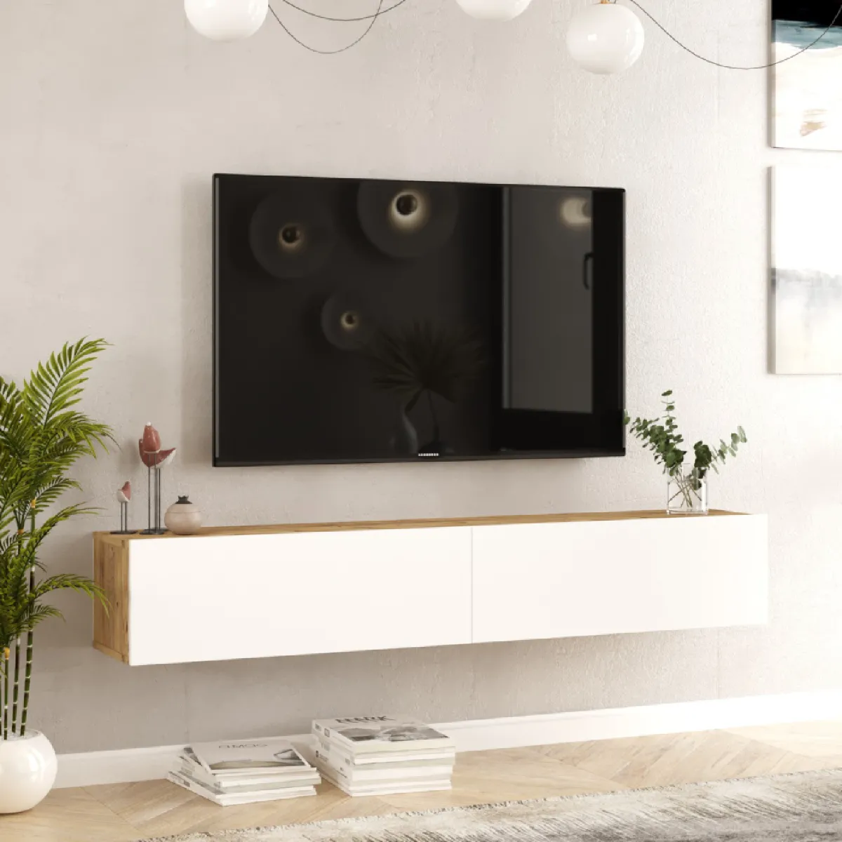 CONCEPT USINE Meuble TV Suspendu HYL 180 cm