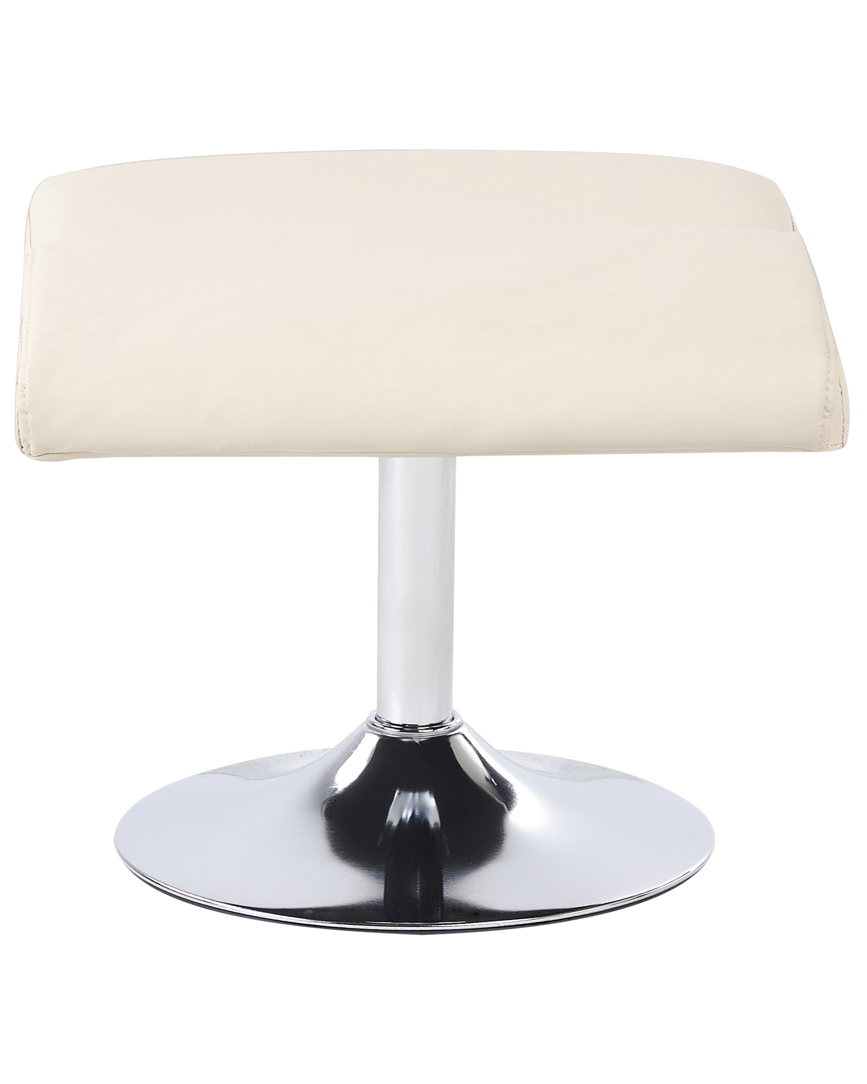 Massagestoel LEGEND met voetenbank Kunstleer Lichtbeige