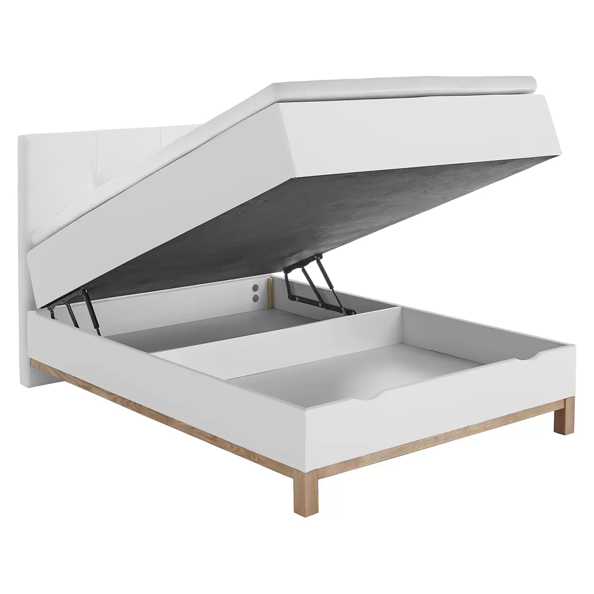 Boxspringbett CATANIA 140x200 weiss