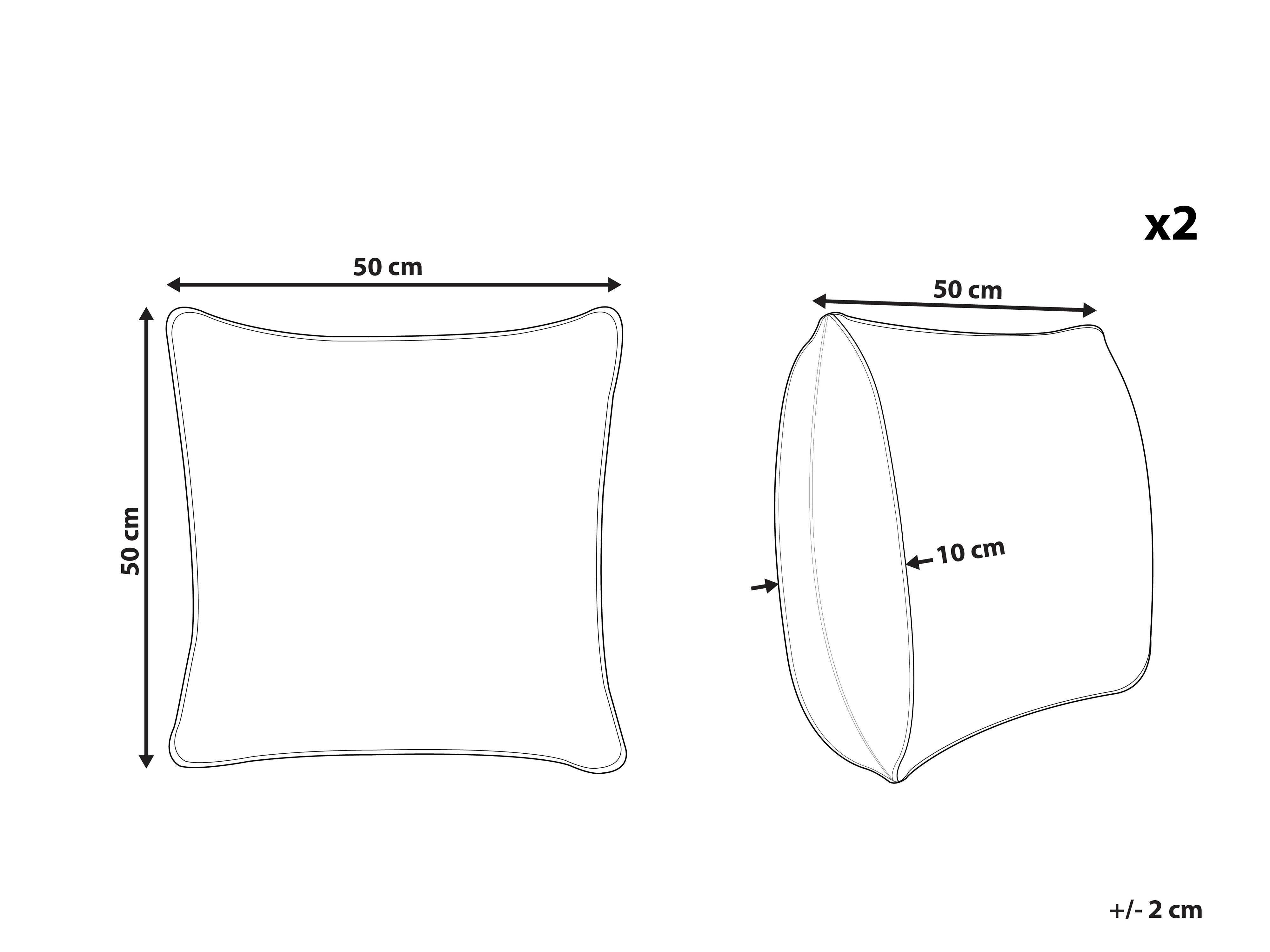 Set van 2 sierkussens VELLORE Katoen 50 x 50 cm Meerkleurig bloempatroon