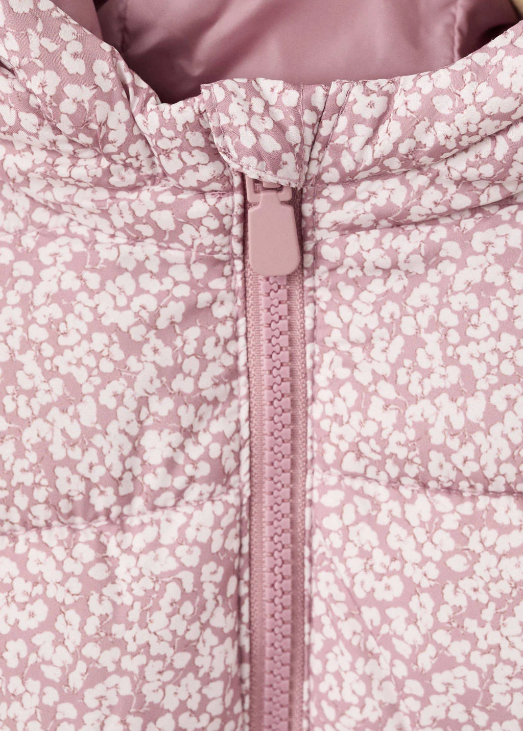 Mango Kids gewatteerde jas roze