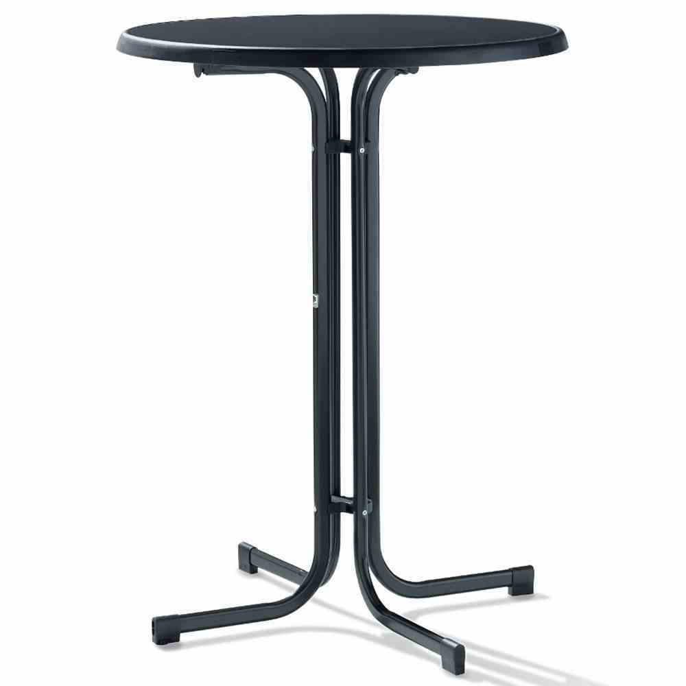 Stehtisch - eisengrau - Stahl - Ø 86 cm