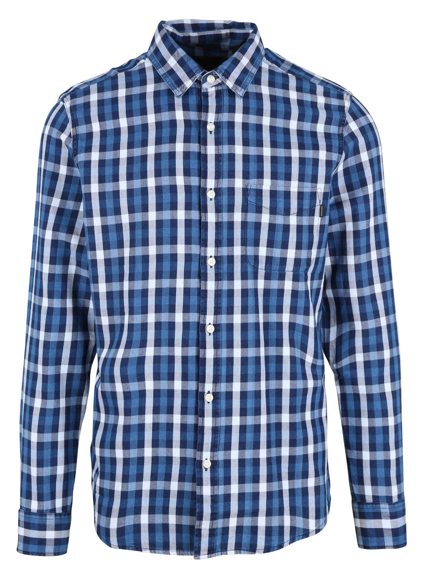 Chemise col classique en coton| Bleu