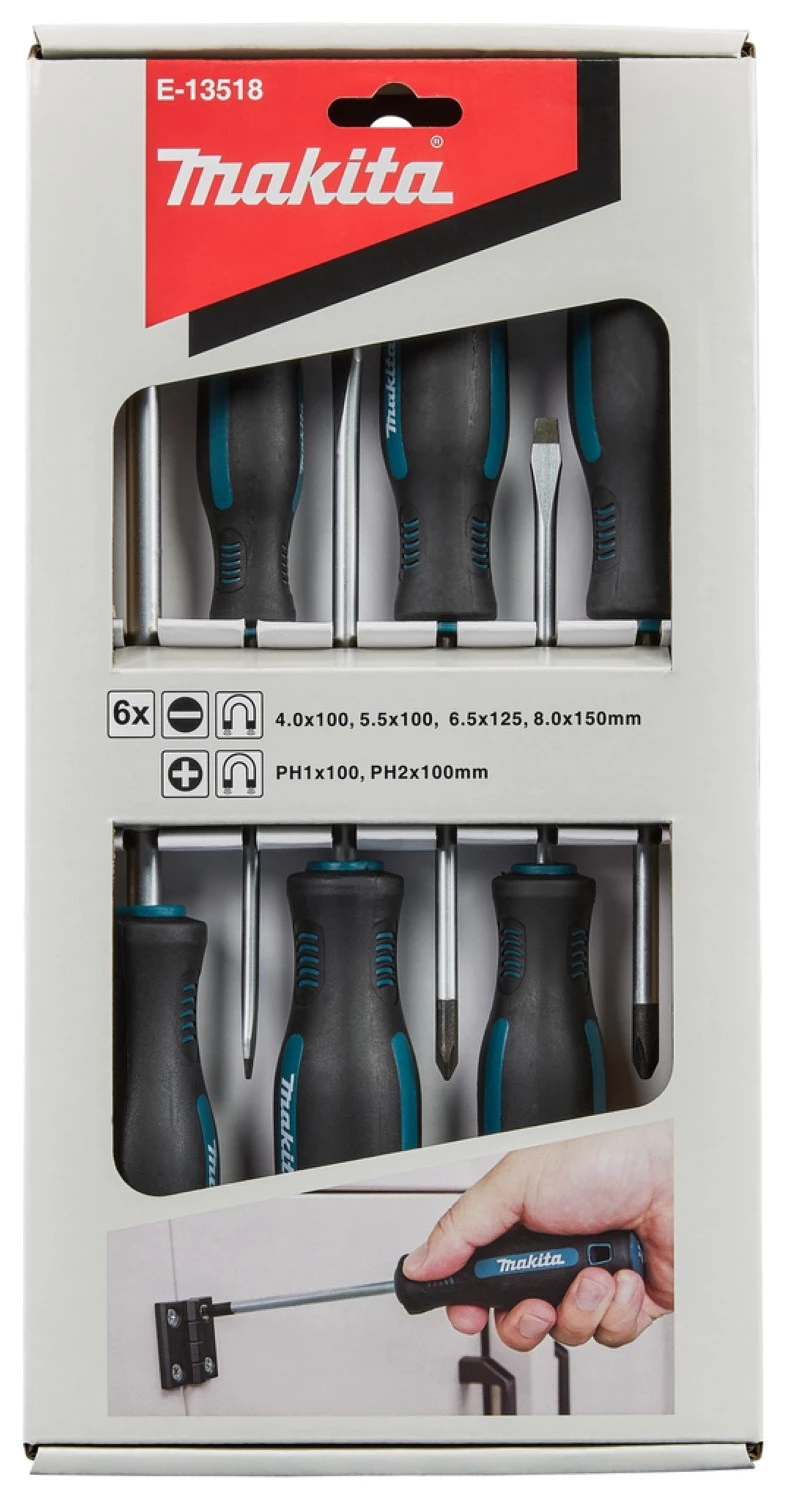 Makita E-13518 6-delige Schroevendraaierset - PH/SL