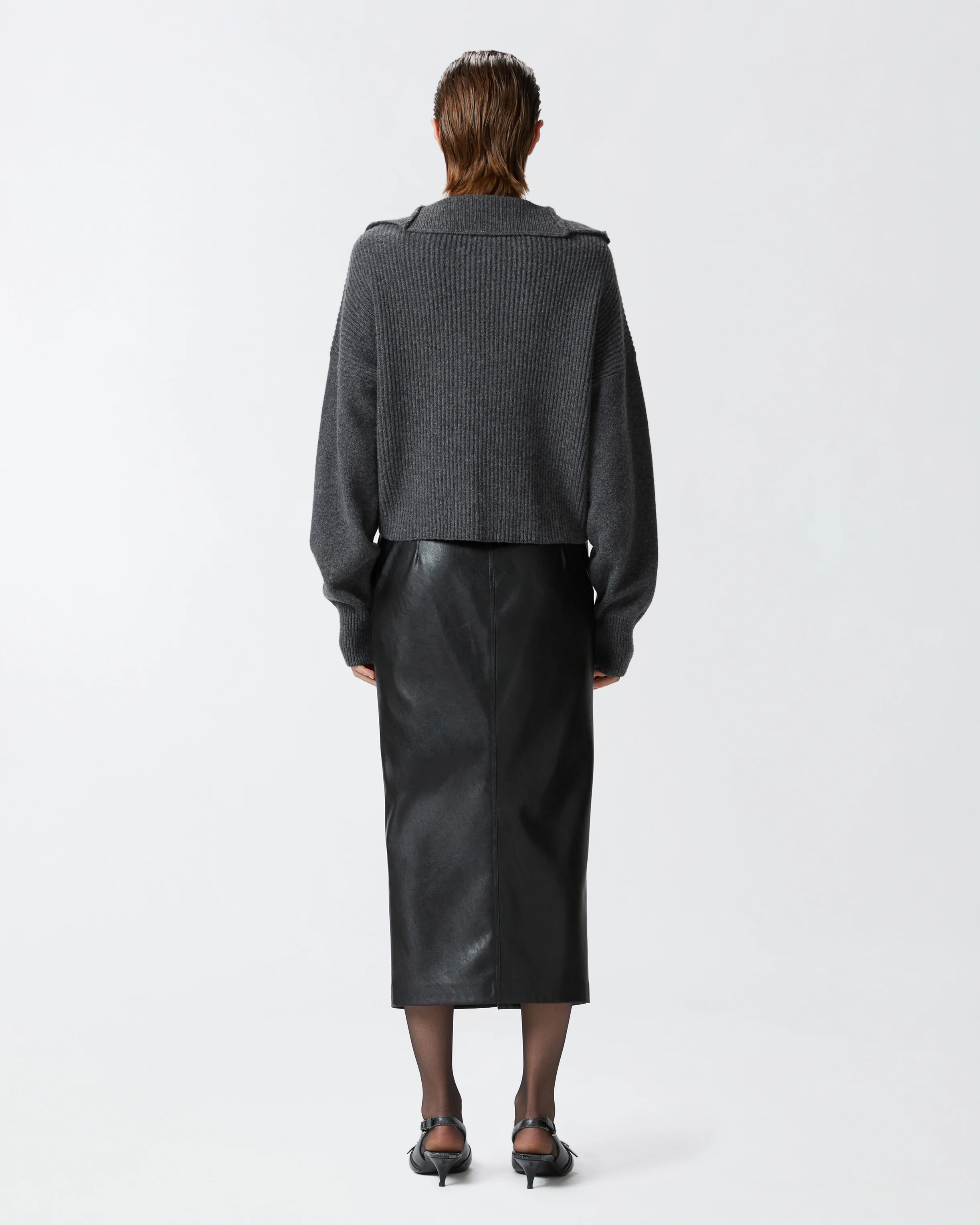Pull à col zippé | Gris