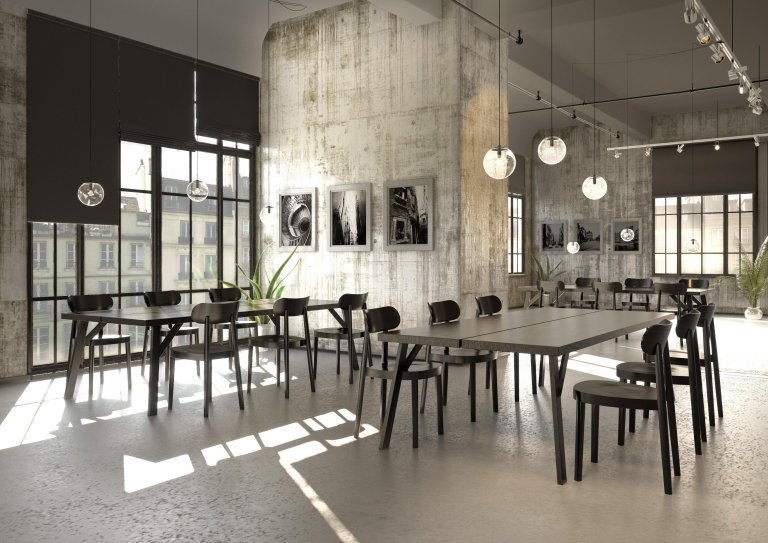 Thonet 118 eetkamerstoel zwart/naturel
